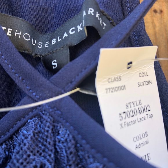 WHBM Tiered Lace Cold Shoulder Blouse - Picture 6 of 8